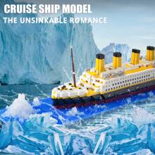 Luxury Cruise Ship Building Blocks (Various Difficulty Levels), Paris Eiffel Tower + Large Cruise Ship Romantic Combination, Unsinkable Ship, Ship Building Blocks, Particle Assembly, 3D Assembly Model, Office Decoration, Home Decor, New Year Gift, Valentine's Day Gift, Ideal Holiday Gift, Christmas Gift, Holiday Gift, Birthday Gift - Multicolor - View 7