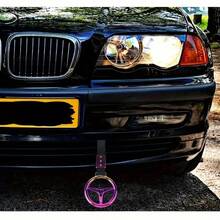 YITUMU [Anello colorato da tirare a mano] Anello di colorato da tirare a mano per auto, anello di avvertimento appeso al paraurti posteriore dell'auto, anello a forma di mano a cuore da tirare a mano