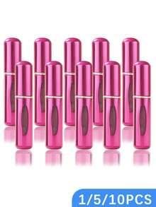 1/5/10pcs, 5ml Perfume Atomizer Refillable Spray Bottle, Portable Travel Perfume Bottle, Perfume Sprayer, Mini Perfume Sample Vial - Hot Pink - View 9
