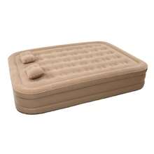 Colchón Inflable 200x150x40cm con Bomba Integrada - Cama de Aire Incluye Funda de Almacenaje + 2 Almohadas - Para Casa, Camping o Visitantes - Camel - Ver 2