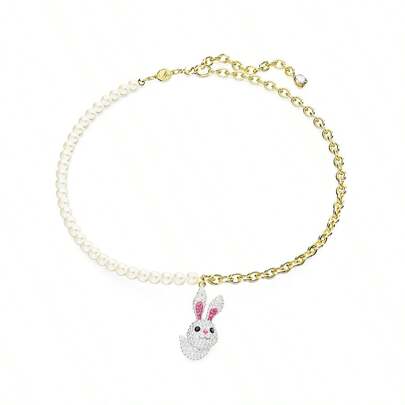 Swarovski 施华洛世奇十二生肖兔仿珍珠项链女士颈链圣诞节情人节七夕节生日礼物送女友