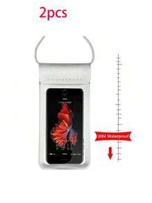 Waterproof Phone Pouch With Detachable Strap, Universal Touchscreen Protector For Swimming, Diving, Beach, Suitable For Sports, Travel, Beach, Pool, Outdoor Activities, Unisex - Beige - View 15