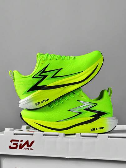 Jifffly Lightweight Breathable Shock-Absorbing Rebound Running Shoes For Teens, Unisex Versatile Genuine Carbon Plate Non-Slip Casual Sports Sneakers,