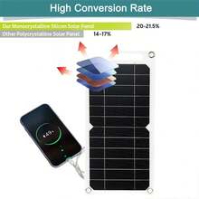 1 Durable Magnetic Solar Charging Panel, 5V USB Output, Detachable Photovoltaic Module, Stable Power Supply, Suitable For Mobile Power Bank, Mobile Phone, Outdoor Camping, Home, RV Use