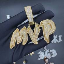 定制铆钉字母吊坠，黄铜立方氧化锆材质，DIY名字嘻哈情侣休闲饰品，附赠1条绳链，适合学校用品、返校季、办公、学校、教室、教师礼物、大学、同事、宿舍、男女生、青少年、初中生、高中生、大学生、大一、大二、低年级学生佩戴，定制时尚文字项链，秋季时尚，旅行收纳包 - 彩色 - 查看 10