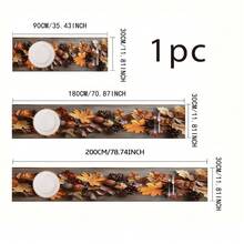 1/25 pièces Série automne, chemin de table en lin imprimé de feuilles d'érable et de pommes de pin, convient pour les fêtes, les dîners d'anniversaire, la décoration de la cuisine et de la salle à manger, les meubles et la décoration textile de la maison. C'est un article de décoration polyvalent convenant à toutes les saisons, parfait pour les décorations de fête et de vacances, ainsi qu'un excellent cadeau pour les parents et les amis.