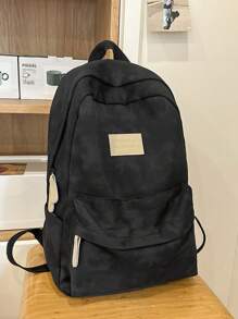حقيبة ظهر كبيرة السعة بقماش صباغة التعتيق بلون واحد، حقيبة ظهر طلابية بسيطة بصباغة التعتيق، حقيبة ظهر كاجوال كبيرة السعة أنيقة بطراز إنس، حقيبة مدرسية كورية موضة جديدة لطلاب المدارس الإعدادية والثانوية، حقيبة ظهر جميلة للسفر للطلاب
