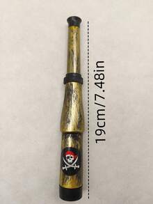 Set da 3 pezzi di accessori da pirata (coltello realistico, cannocchiale, benda per occhio) adatti per servizi fotografici, feste in costume, palcoscenico, giochi di Ognissanti