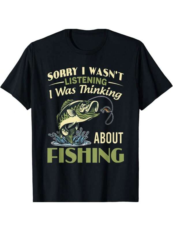 Perdón, no estaba escuchando" Camiseta con Tema de Pesca - 100% Algodón, Casual y Deportiva, Perfecta para Actividades al Aire  Entrenamiento