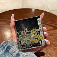 Transparent Folding Phone Case With 'Youth Has Gone' In Chinese Poem And Floral Compatible With Sam Galaxy Z Flip Fold 3 4 5 6 7 Fold Case Design For Moto Razr 40 50 60 Ultra Cute Phone Case For Girl And Women - Trong sáng - Xem 2