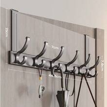 1 buc. Suport de ușă cu înălțime de 18 cm/28 cm, cu cârlig, ușor de instalat, nu este nevoie să perforați, agățat metalic peste umerașul de ușă, pentru pălării, chei, depozitare care economisește spațiu acasă, pentru intrare, baie, dormitor, casă, cămin, comentariile lui, agățarea genții lui, umerașe, interese, relații, rafturi de perete, umerașe de perete, adezivi, cârlige pentru uși, autocolante de perete, comentarii, accesorii de baie, ustensile de baie. - Multicolor - Vizualizare 12