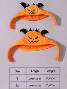 1 pezzo Cappellino a forma di zucca alla moda e divertente per animali domestici, accessorio per decorazione di Ognissanti per cani di piccola taglia