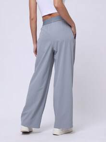 女士轻便高弹跑步裤 - 休闲速干运动裤，带拉链口袋。宽松、高弹、透气速干的运动裤，适合跑步、徒步、健身等运动。休闲风格，采用优质柔软面料，舒适透气，弹性极佳，完美适用于各种运动场景。春季款 - 灰色 - 查看 3