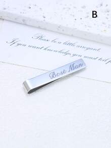 1 件不锈钢领带夹，男士珠宝，结婚礼物，配饰 - 銀色 - 查看 11