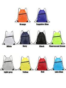 Personalized Initial & Name Drawstring Backpack, Sports Bag, Swimming Bag, Gym Bag, After School Club Bag Multi-Functional, Ornamental Exquisite, Stylish, Modern, Colorful, Contracted, Casual Custom, Unique, Gift, Personalized Gifts, Cute Baby Ideal Gifts For Him Family, Friends, Daughter, Son, Her For Birthdays - Multicolor - View 4