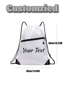 Personalized Initial & Name Drawstring Backpack, Sports Bag, Swimming Bag, Gym Bag, After School Club Bag Multi-Functional, Ornamental Exquisite, Stylish, Modern, Colorful, Contracted, Casual Custom, Unique, Gift, Personalized Gifts, Cute Baby Ideal Gifts For Him Family, Friends, Daughter, Son, Her For Birthdays - Multicolor - View 8