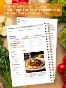 1 件每周膳食计划表，+2 张定制贴纸，简单的每周和每日膳食准备计划笔记本，带有转换和索引，健康饮食和减肥追踪，工作和家庭，返校用品 - 彩色 - 查看 4