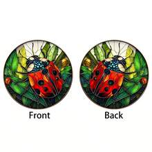 1pc Ladybug Acrylic Sun Catcher, Window Hanging Pendant, Is An Ideal Commemorative Gift For Family, Lovers, Friends, Holiday Decoration, Home Decoration, Mother's Day, Wedding Season Decoration, Birthday Gift, Wall Decoration Art