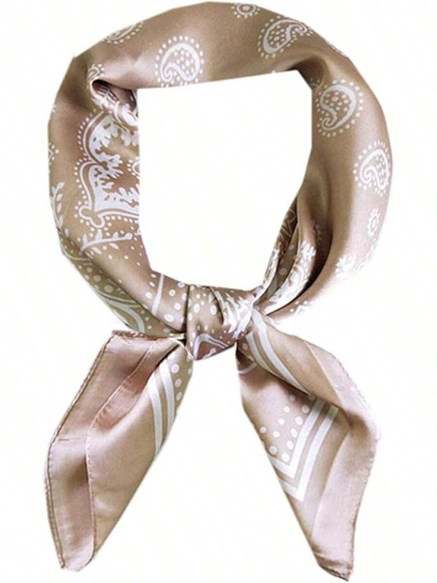 WENLOOY Square Satin Silk Feeling Hair Scarf Headscarf For Women/Men's Necktie Silk Bandanas Pocket Squarehalloween - Fj02-8 - 查看 1