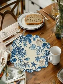 2/4/6/8/10 Stücke Tischsets Ozeanwelt, perfekt für Restaurant und Küchendekoration, Tischakzente