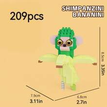 Seria klocków Starożytne Stworzenia, seria AI Shanhaijing, Zabawki z klocków Nieznane Stworzenia, Zabawki z klocków dla dzieci, Zwierzęta z klocków o unikatowych kształtach, Edukacyjne zestawy montażowe i konstrukcyjne, Rekin, Bombowiec Krokodyla, Drewniany Człowiek, Duch Drzewa, Żaba z Opon, Słoń Kaktusowy, Małpka Bananowa, Zabawki do Eksploracji Nieznanego dla Dzieci, Idealne jako kreatywne prezenty, Prezenty świąteczne, Prezenty urodzinowe