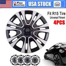 4X 15"Inch Wheel Cover S-Nap On Full Hub Caps Fit For R15 Tire & Steel Rim Sliver - 15英寸 - 查看 11
