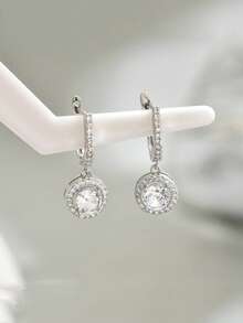 1 Paar zarte Ohrringe mit Zirkonia-Einlage für Frauen, vielseitige Ohrringe im Mori-Stil mit hochwertigem Flair