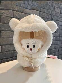 1pc Kids' Solid Color Cute Hat, Suitable For Autumn/Winter, Warm & Casual, Suitable For Outdoor And Daily Wear - Multicolor - View 5