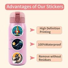 55PCS Astronaut Stickers Aesthetic Stickers High Quality Stickers Decals Scrapbook, Journaling, Laptop, Bumper, Skateboard, Water Bottles, Computer, Phone Stickers Can Bring A Lot Of Fun To Your Life, The Perfect Gift For Adults - Multicolor - View 8