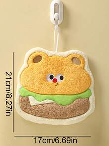 Cute Coral Fleece Hand Towel, Cartoon Fries And Hamburger Hanging Towel, Three-Layer Thick Baking Towel, Strong Absorbent Kitchen Towel, Cleaning Rag Tool, Rag Handkerchief, Bathroom Absorbent Square Towel, Thickened And Enlarged Towel - Can Be Used As A Placemat, No Fading, No Linting, Soft And Skin-Friendly, A Variety Of Styles Are Available. Can Be Used To Wipe Ceramics/Tableware/Glass
