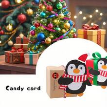 10/20/50/100 piezas Tarjetas de papel con decoraciones de Papá Noel, pingüino y piruleta para empaquetar regalos de caramelos navideños, artículos pequeños únicos, suministros estéticos lindos, pequeños artilugios geniales, artículos inusuales, la mejor opción navideña, decoraciones navideñas, pijamas navideños, regalos navideños, decoración navideña