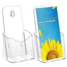 Giá đỡ tờ rơi Acrylic 4x9 inch, thiết kế nghiêng, giá đỡ trưng bày trong suốt, giá đỡ biển báo để bàn bằng nhựa, giá đỡ tờ rơi, giá đỡ tờ rơi, giá đỡ trưng bày Acrylic, biển báo để bàn bằng nhựa Acrylic 1 chiếc - Nhiều màu - Xem 1