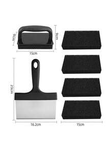 1Pc Grill Cleaning Bricks,With Heat Resistant Handle,Pumice Griddle Cleaning Stone,Multifunctional Stain And Oil Cleaning Brush That Can Be Cut,Removing Stains For BBQ,Swimming Pool,Sink,Suitable For Stoves,Sinks,Tableware,Frying Pans,BBQ Net Cleaning,Kitchen,Bathroom,Home,Household Supplies Christmas For Holiday Gift Giving