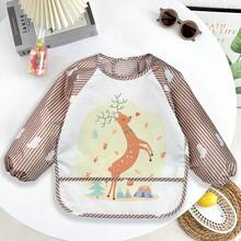 Koala Cartoon Waterproof Long Sleeve Bib, Soft Feeding Bib, Washable, Christmas, Halloween, Thanksgiving, New Year, Valentine's Day, Easter Gift