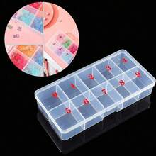 1 Piece Nail Tip False Empty Tips Organizer Storage Box With 10 Number Spaces Storage Case Container Nail Plastic Grid Box For Fingernail Crystal Jewelry Accessories(White) Bag, Room Decor, Bags, Makeup Bag, Vanity, Make Up Bag, Organizer, Storage, Makeup Organizer, Makeup Bags, Make Up Organizer, Organiser, Toiletry Bag, Desk Organiser, Cosmetic Bag, Makeup Pouch, Make Up Organize, Make Up Pouch, Make Up Bags, Jewellery Box, Pouch, Makeup Brush Holder, Brush Holder, Perfume Organiser, Pouch Bag, Gifts For Women, Christmas Gifts, Gift Ideas For Women - Clear - View 1