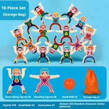 32/24/16/8pcs Hercules Balance Bricks Pro Building Blocks Stacking Arhat Puzzle, Plastic Toy Stickers Jenga Hercules Desktop Game, Perfect Birthday, Holiday, Halloween, Christmas Gift