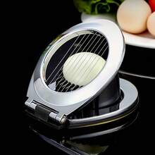 2-en-1 Trancheuse à œufs, convient pour les œufs durs, trancheuse à œufs robuste pour les œufs, les fraises, les champignons et les fruits tendres, avec fonctions de tranchage et de division, fil en acier inoxydable