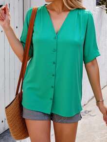 TAD Women Blouses - Green - View 1