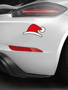 Car Santa Hat Stickers - Holiday Decorations For Cars, Motorcycles, Windows, Walls, Laptops And Gifts - Fun Holiday Designs With Strong Adhesion, Christmas Party Decorations For Kids And Adults