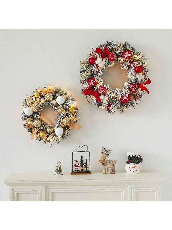 1 peça de decoração de guirlanda de Natal, decoração natalina para casa, criação de ambiente, árvore de Natal, decoração de janela, decoração de Natal para casa, decoração de quarto, inverno