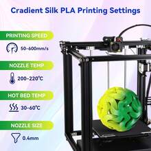 PLA Filament 1.75mm Bundle Silk Dual Color, 3D Printing PLA Filament 1.75mm Dimensional Accuracy +/- 0.02mm, 1KG*2 Spool (4.4 Lbs) - 紅金+黃綠 - 查看 5