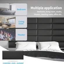 10pcs/5pcs Self-Adhesive Soft Panels, Peel And Stick 3D Textured Wall Panels, Anti-Collision Wall Panels, 9.1inch X 19.7inch Self-Adhesive Leather Soft Panels (Multiple Colors), Suitable For Bedroom Headboard, Living Room, Kids Room, Office Wall Decor