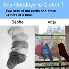 12钩旋转多功能衣架，无缝衣架，文胸吊带背心收纳整理架，家用晾衣架，宿舍挂钩，波浪形衣架，衣柜帽子挂钩，棒球帽架，360°旋转带挂钩帽架 - 白色