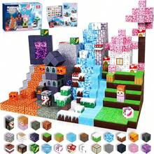 100pcs-300pcs Magnetic Building Blocks Set For Infernal Forest Scene, Pixel Cubes Creative DIY Educational Toy, STEM Learning Kit For Kids Ages 3-12, Back To School Season/ Halloween Gifts For Boys And Girls - Multicolor - View 11
