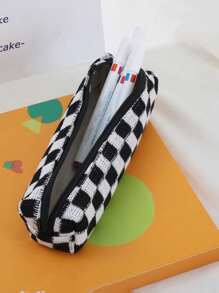 1 buc/3 buc geantă cosmetică tricotată în carouri, geantă de depozitare pentru cosmetice, geantă portabilă de călătorie, geantă pentru creioane tricotată în carouri, geantă cosmetică de mare capacitate, geantă pentru scris pentru studenți, geantă portabilă de depozitare pentru cosmetice, geantă de depozitare tricotată, geantă de depozitare tricotată în carouri pentru toamnă și iarnă, esențială pentru universitate, esențială pentru călătorie, geantă de călătorie pentru vacanță, geantă de călătorie pentru femei, geantă de machiaj, organizator de machiaj