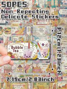 Bộ 50 miếng dán phẳng 2D theo chủ đề vé tưởng tượng bằng nhựa vinyl không lặp lại, trang trí tinh tế, có thể tháo rời, không để lại cặn, hoàn hảo cho quà tặng mùa tựu trường, phần thưởng lớp học, quà tặng Giáng sinh, quà tặng Halloween, quà tặng ngày lễ, trang trí tiệc tùng & nhà cửa, quà tặng sinh nhật, máy tính xách tay, hành lý ô tô, xe tay ga, sổ tay, cốc, máy tính bảng, sổ tay, bình nước, ốp điện thoại, in độ phân giải cao, màu sắc sống động, quà tặng thú vị cho học sinh, thanh thiếu niên, nhân viên văn phòng - mặc định - Xem 4