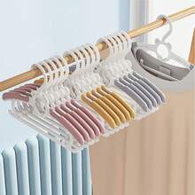 可调节婴儿衣架 - 可伸缩儿童衣架，4 级，防滑加厚耐用金属挂钩，适合 0-18 岁，时尚坚固，适用于婴儿房、衣柜、洗衣房、衣架和衣柜组织，现代婴儿装饰，坚固的结构，婴儿存储，时尚的设计，高品质挂钩，幼儿的父母 - 彩色 - 查看 2