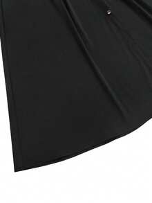 Whisplicity Vestido de manga larga elegante para mujer de talla grande, diseño de botones de unicolor elegante, adecuado para ir al trabajo, negocios, festivales, otoño/invierno - Negro - Ver 7