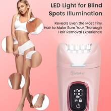 1pc USB Rechargeable 5W Electric Hair Remover, Multifunctional 2-In-1/5-In-1 Women Electric Intimate Trimmer, Underarm Hair Shaver, Epilator - Pink - View 9