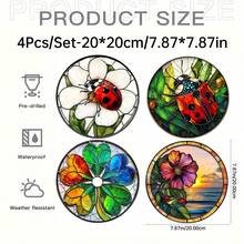 1pc Ladybug Acrylic Sun Catcher, Window Hanging Pendant, Is An Ideal Commemorative Gift For Family, Lovers, Friends, Holiday Decoration, Home Decoration, Mother's Day, Wedding Season Decoration, Birthday Gift, Wall Decoration Art